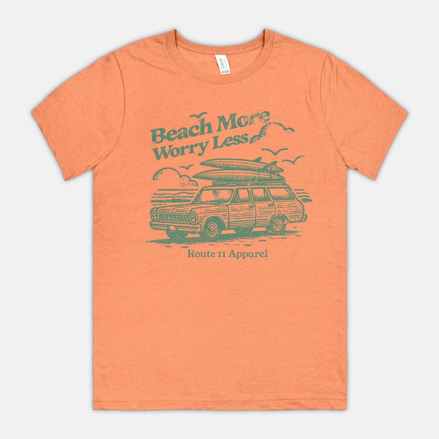 Beach More Worry Less Bella Canvas Unisex Tee