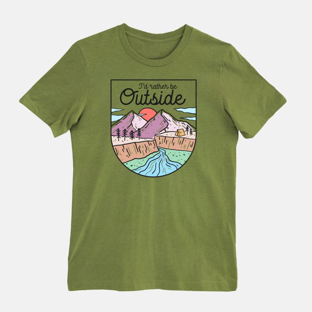I'd rather be outside Bella Canvas Unisex Tee