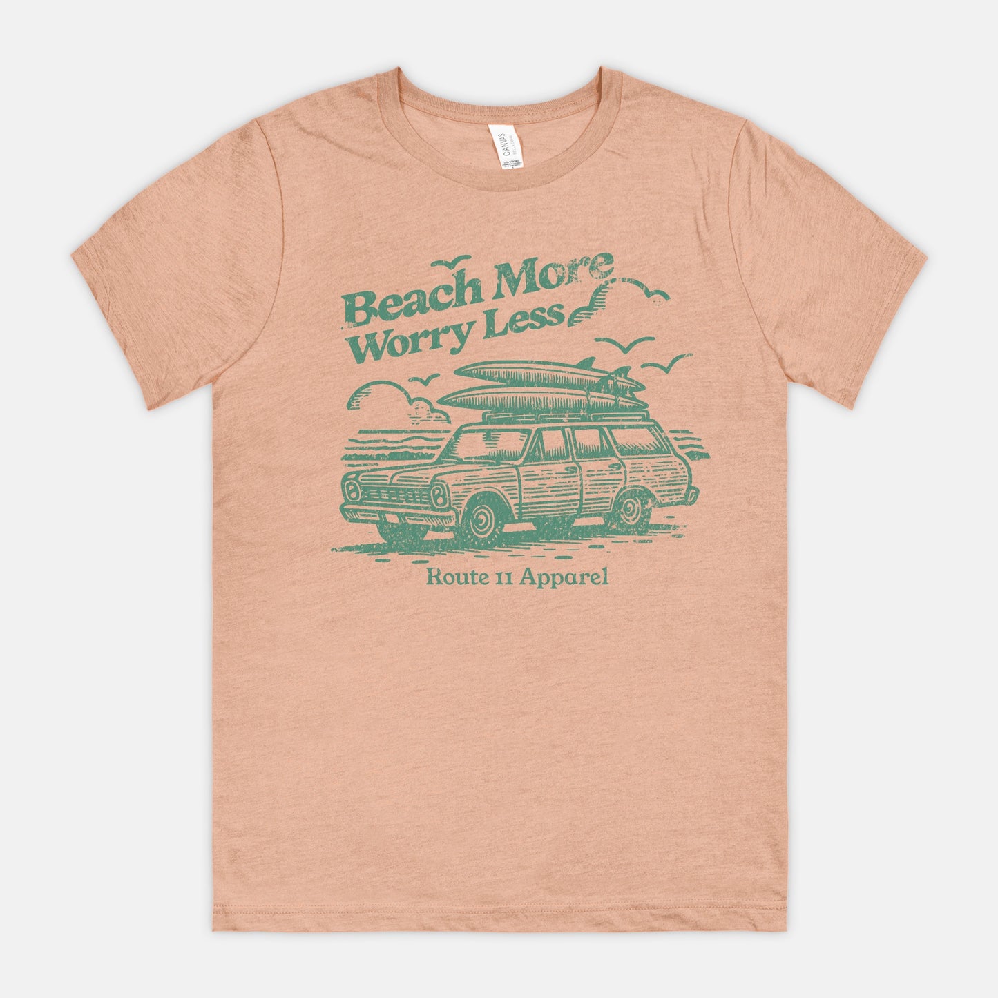 Beach More Worry Less Bella Canvas Unisex Tee