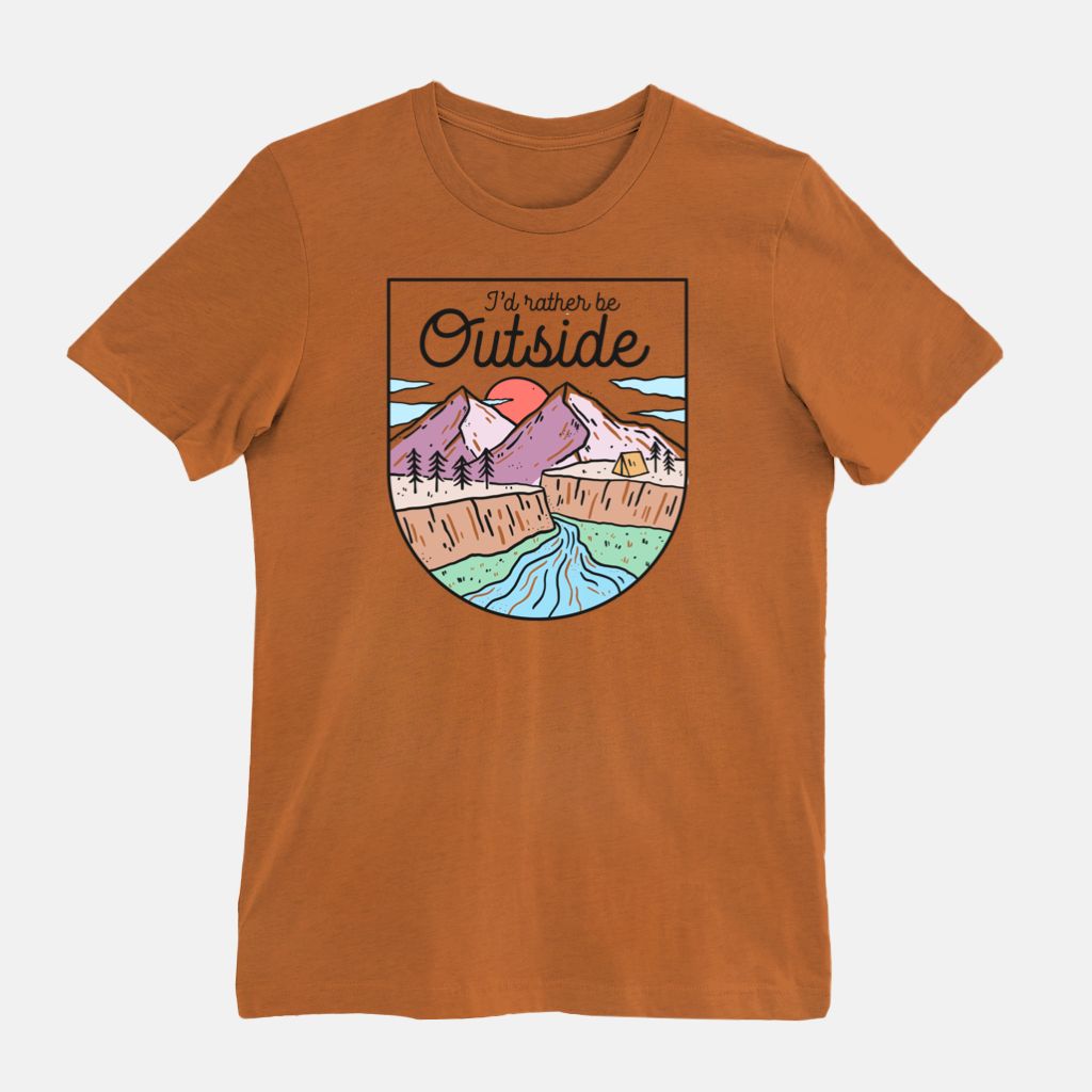 I'd rather be outside Bella Canvas Unisex Tee