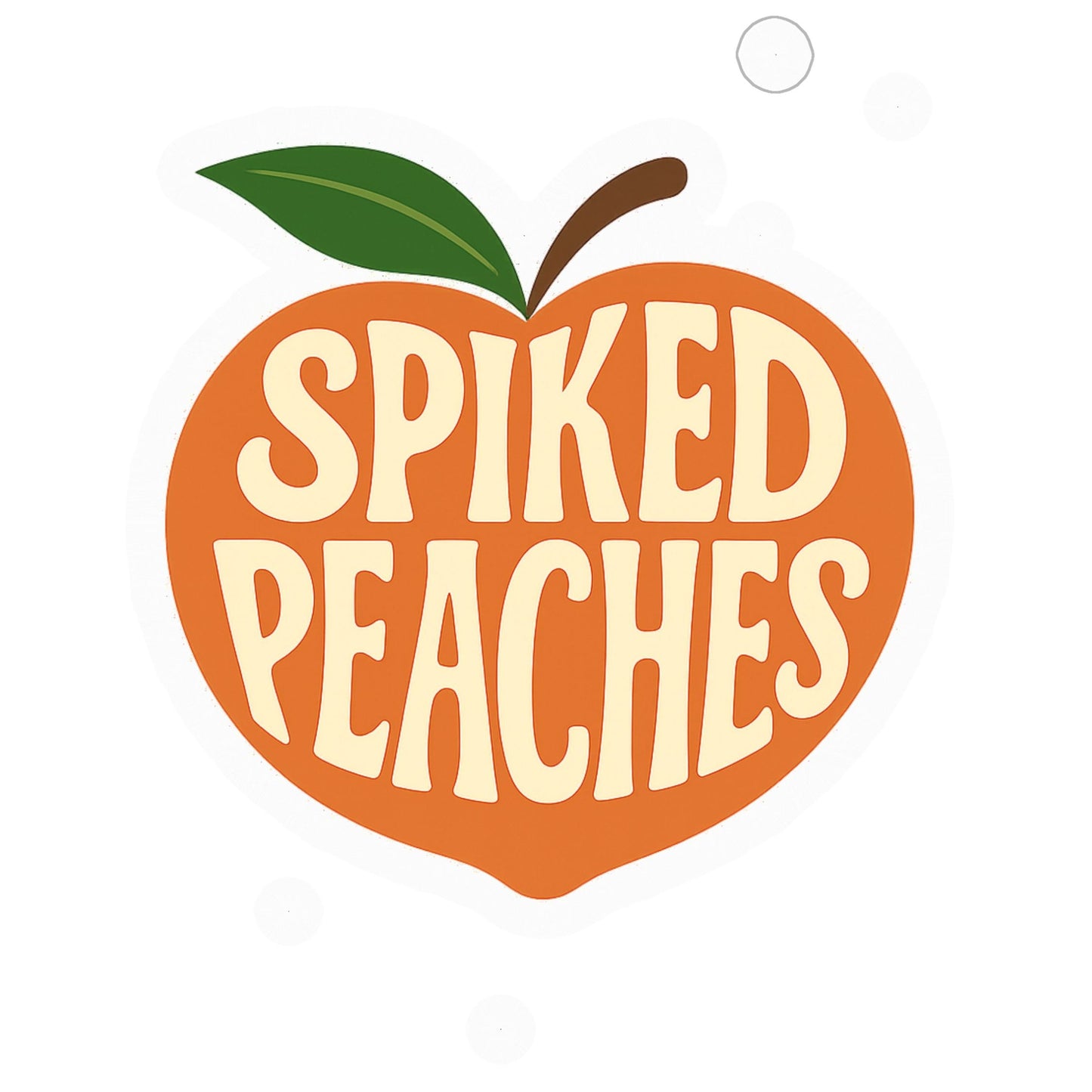 Spiked Peaches Kiss Cut Stickers - 3" x 3"