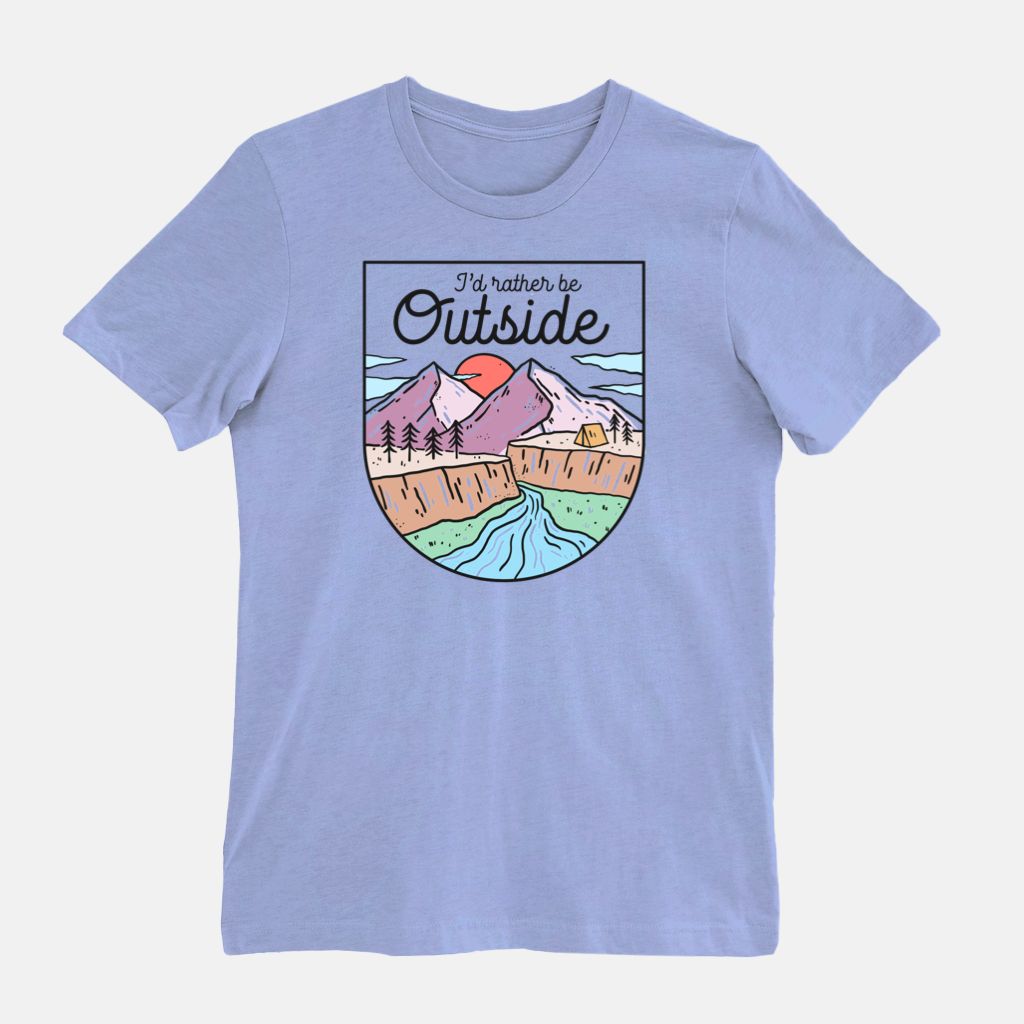 I'd rather be outside Bella Canvas Unisex Tee