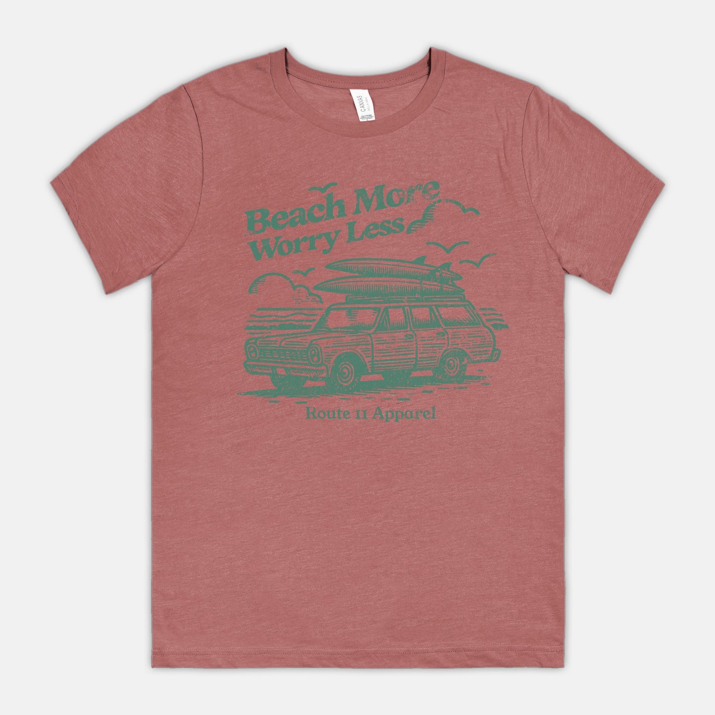 Beach More Worry Less Bella Canvas Unisex Tee