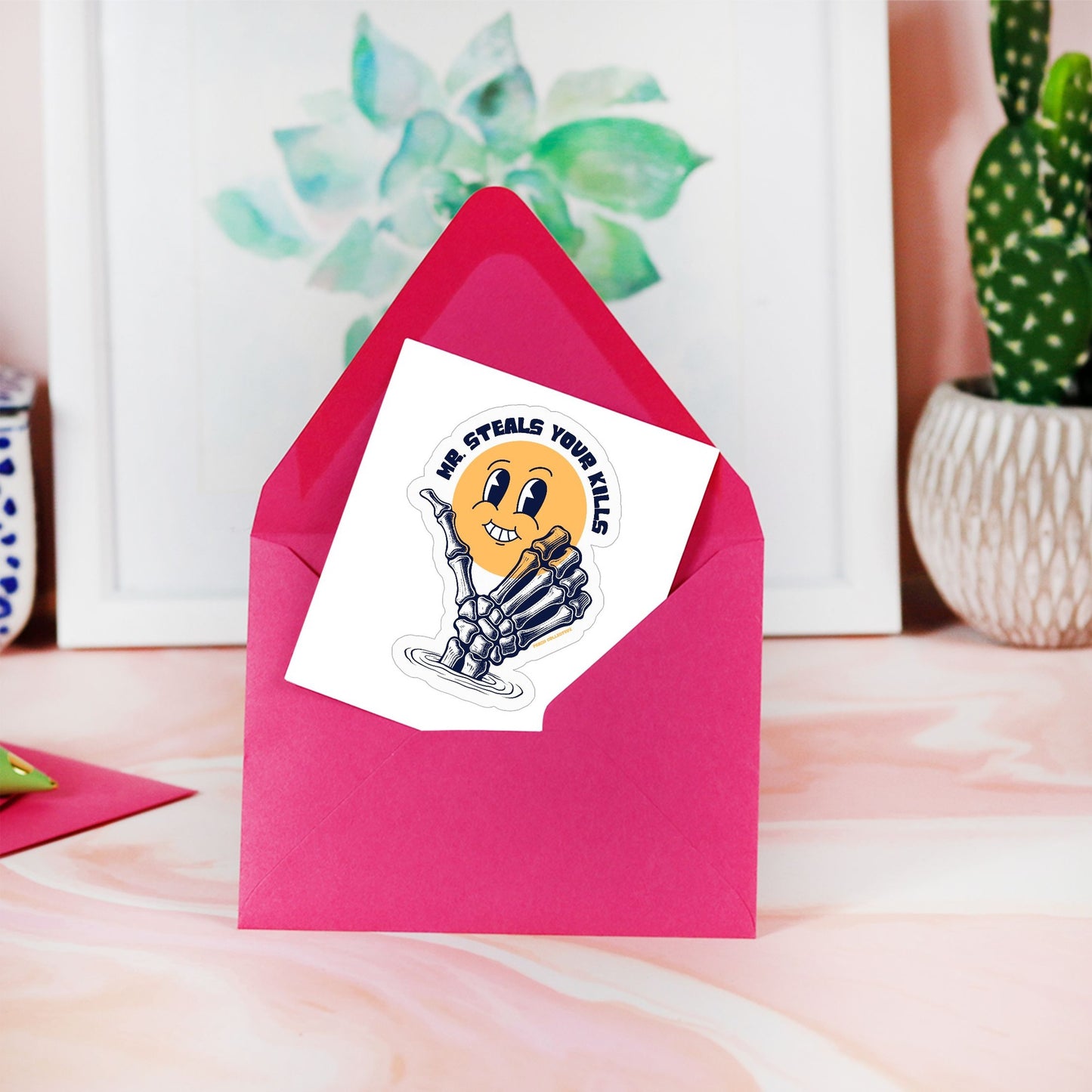 Mr. Steals Your Kills Kiss Cut Stickers - 3" x 3"