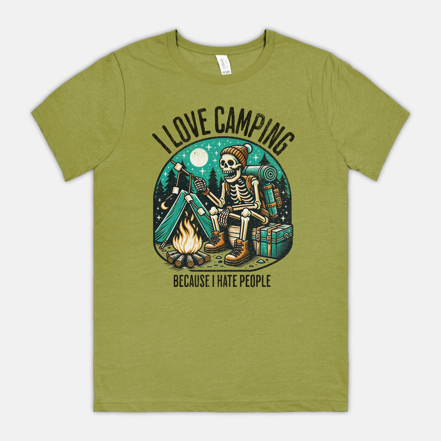 I love Camping because I hate People Unisex Tshirt