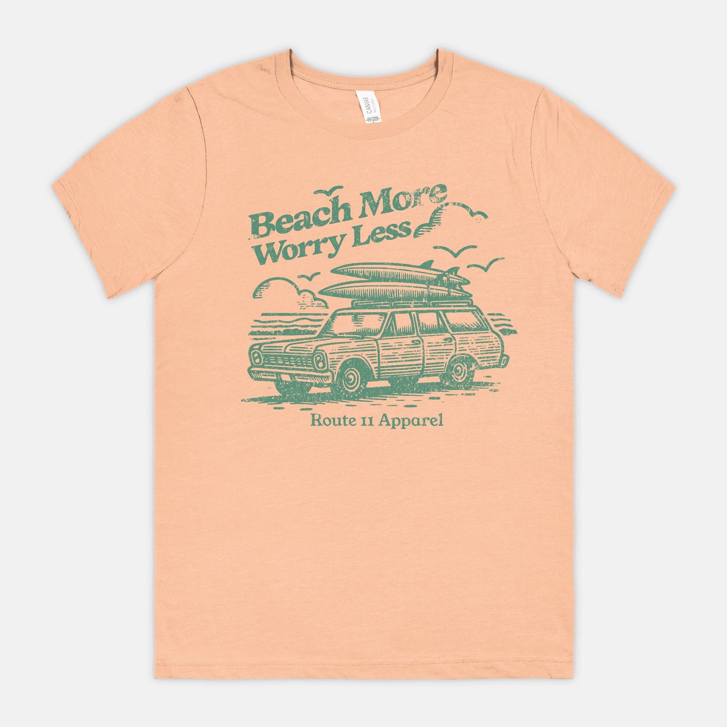 Beach More Worry Less Bella Canvas Unisex Tee