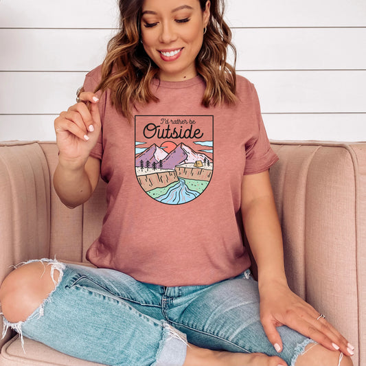 I'd rather be outside Bella Canvas Unisex Tee