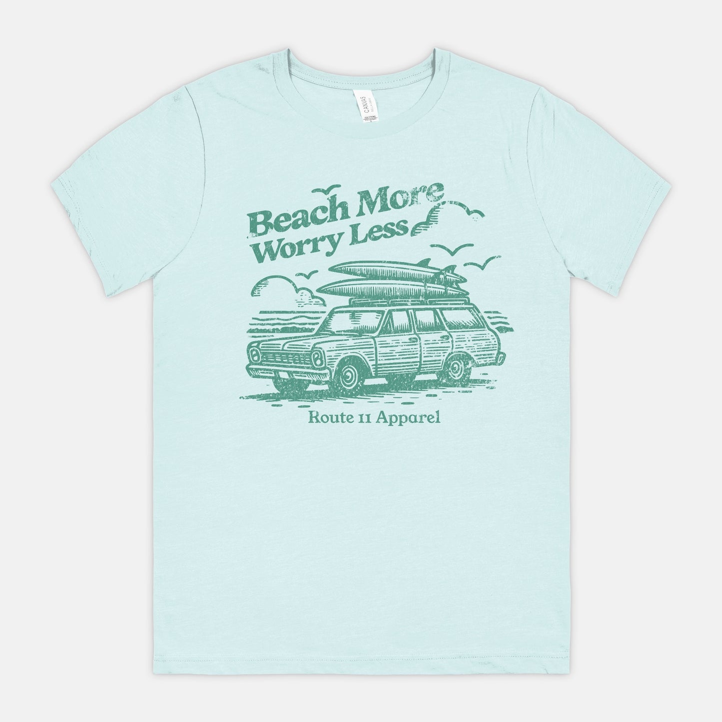 Beach More Worry Less Bella Canvas Unisex Tee