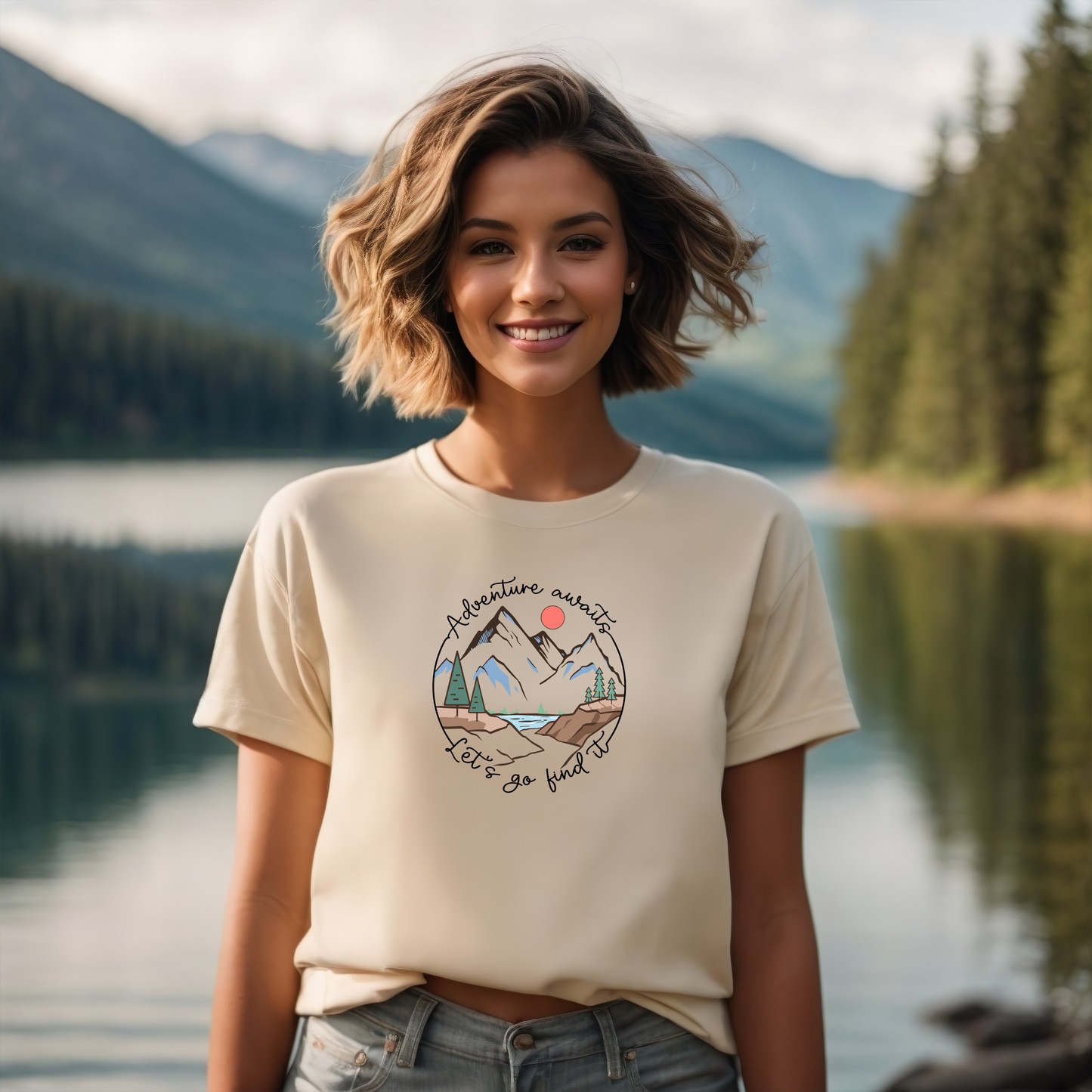 Adventure Awaits, Go Find It Bella Canvas Unisex Tee