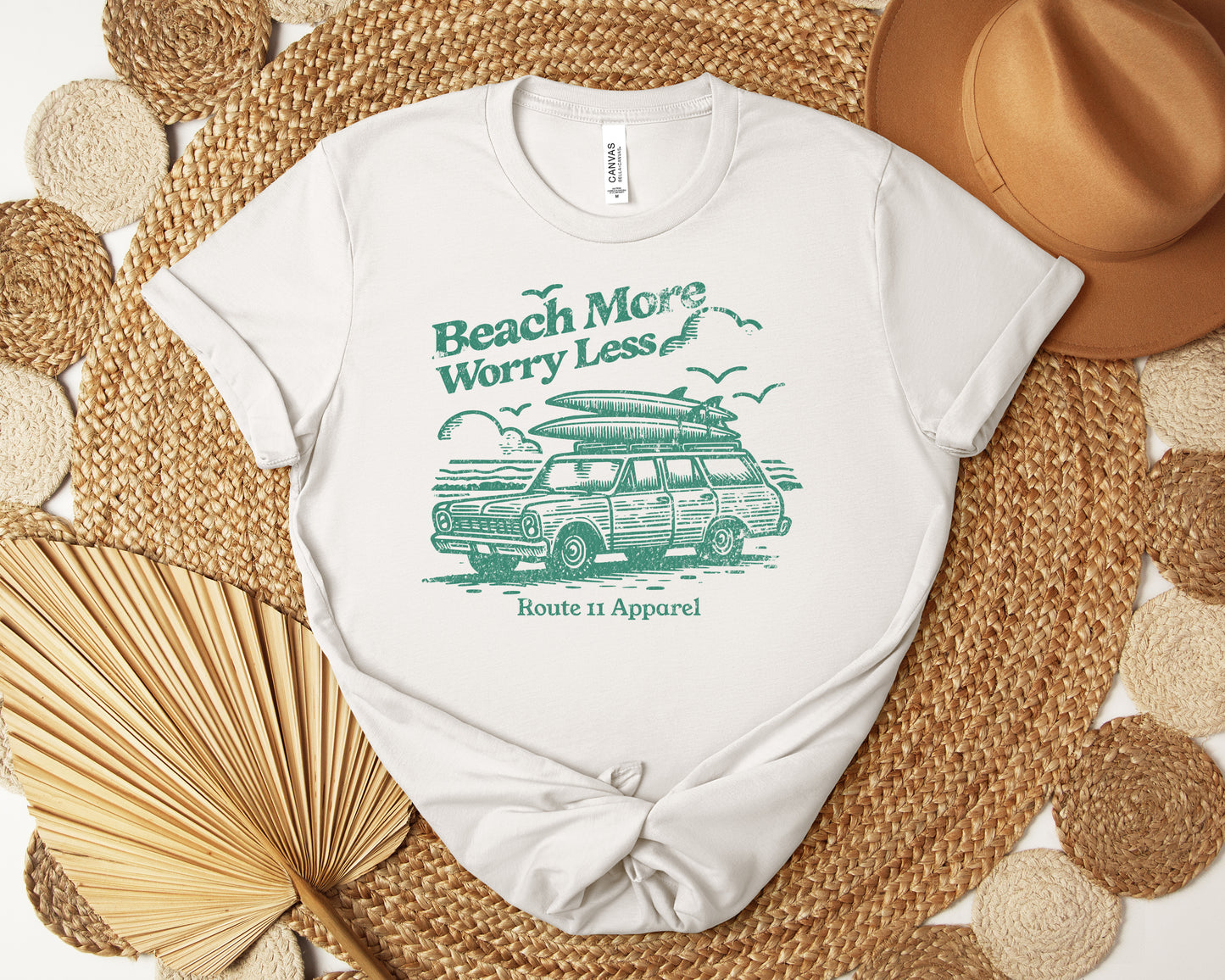 Beach More Worry Less Bella Canvas Unisex Tee