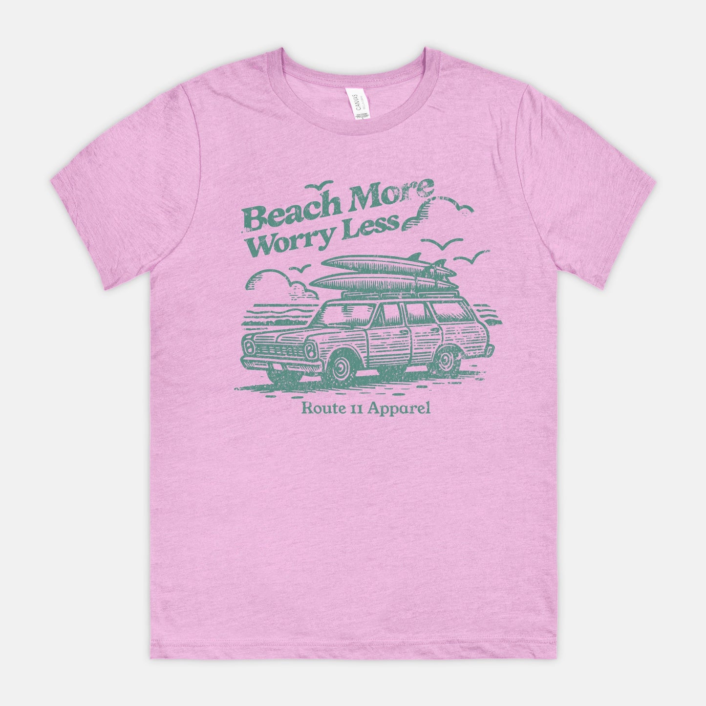 Beach More Worry Less Bella Canvas Unisex Tee