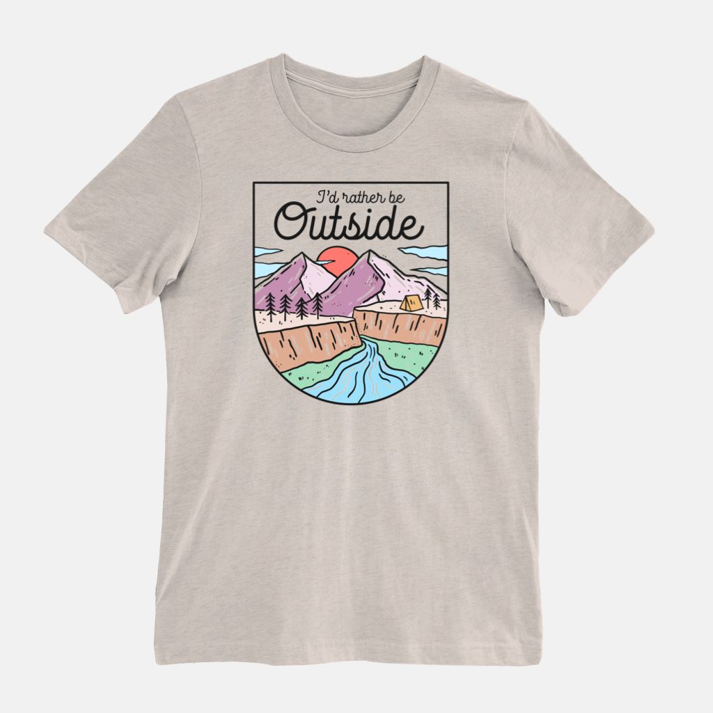 I'd rather be outside Bella Canvas Unisex Tee