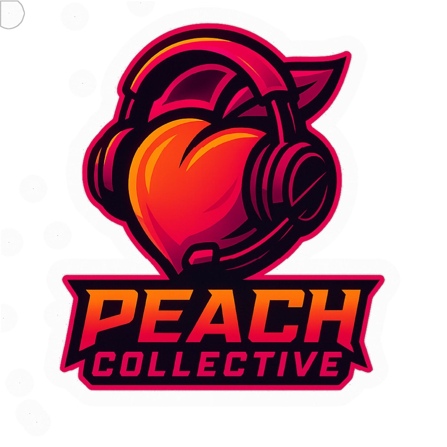 Peach Collective Kiss Cut Stickers - 4" x 4"