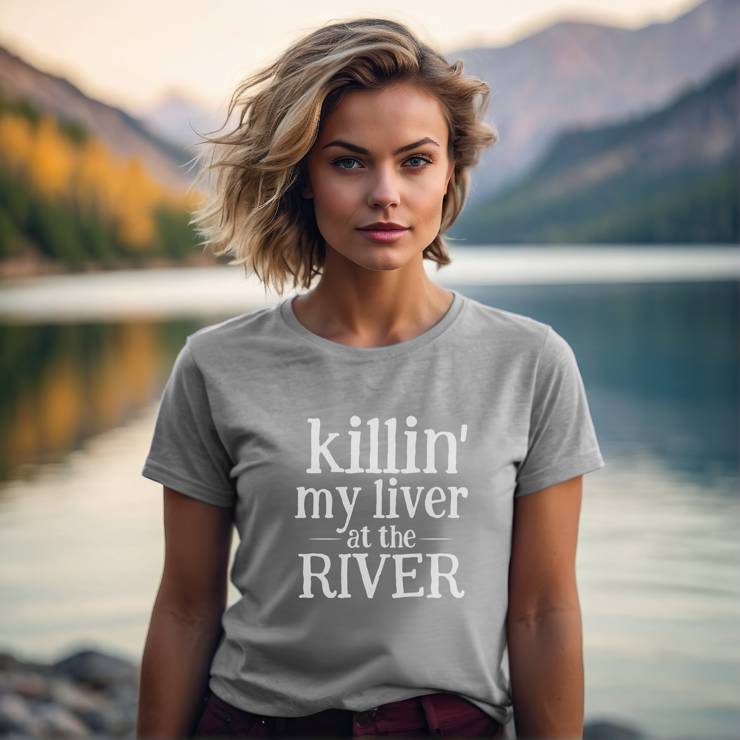 Killin' My Liver At The River Unisex Tee